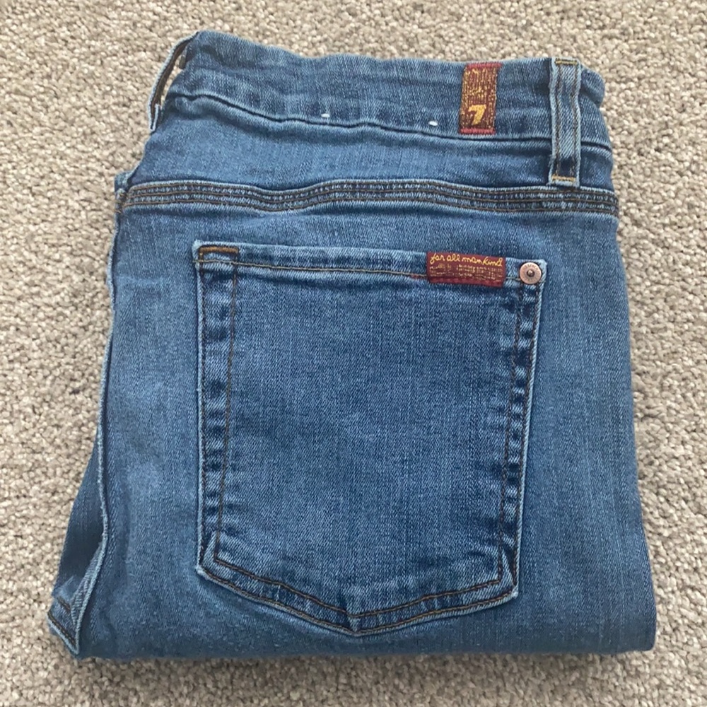 7 for all mankind - ankle straight crop jeans size 32